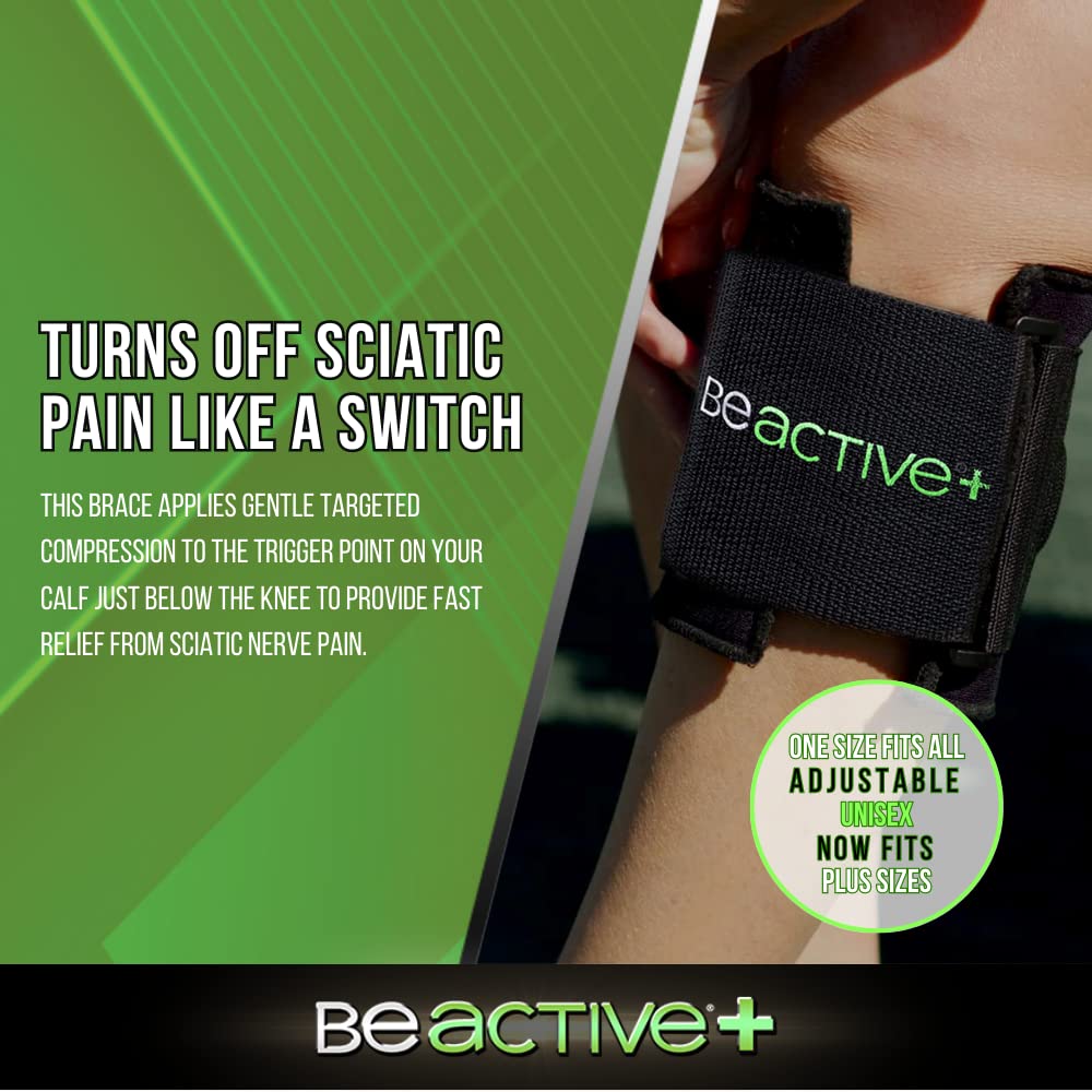 BeActive Plus Acupressure System - Sciatica Pain Relief Brace For Sciatic Nerve Pain, Lower Back,  Hip- Knee Brace With Pressure Pad Targeted Compression - Unisex