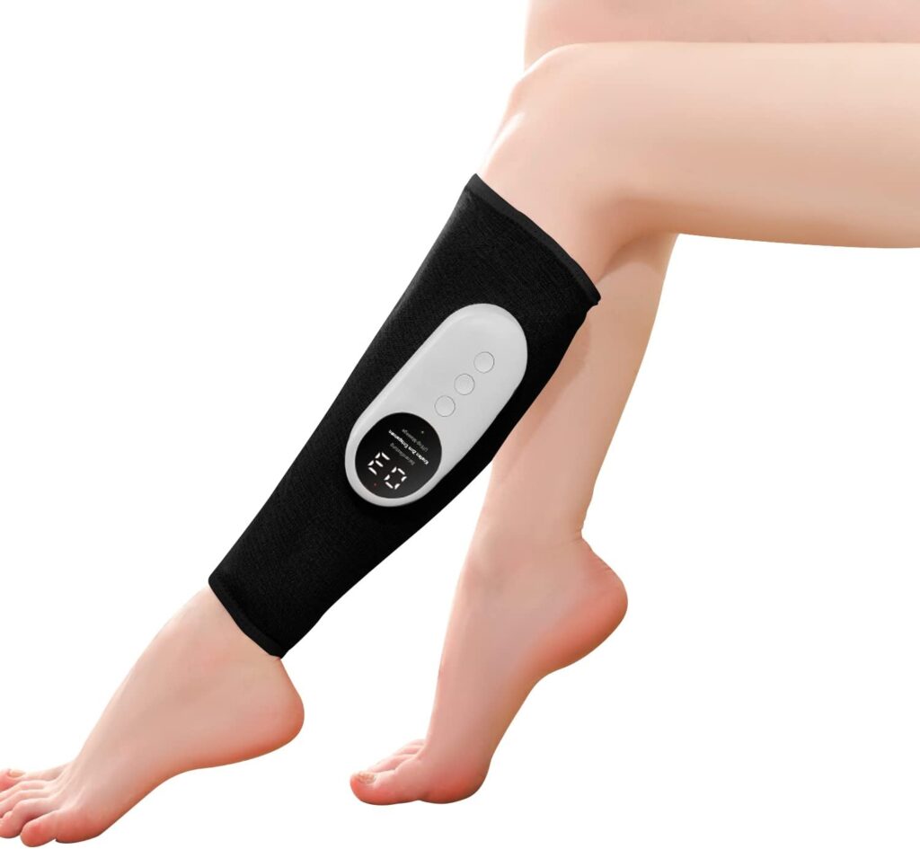 LINGTENG Leg Massager, Calf Air Compression Massager with Heat, Cordless Leg Massager for Circulation and Pain Relief, Calf Massager with 3 Intensities, Gifts for Women (Only Single)