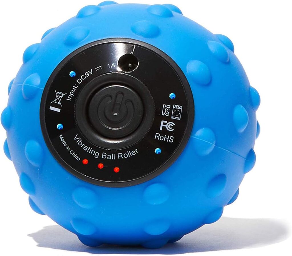 NatraCure Vibrating Massage Ball Roller Pliability Sphere – Deep Tissue Trigger Point Massager Ball for Muscle Roller Mobility Ball Therapy, Lacrosse  Yoga Ball Therapy, Myofascial Release Tool