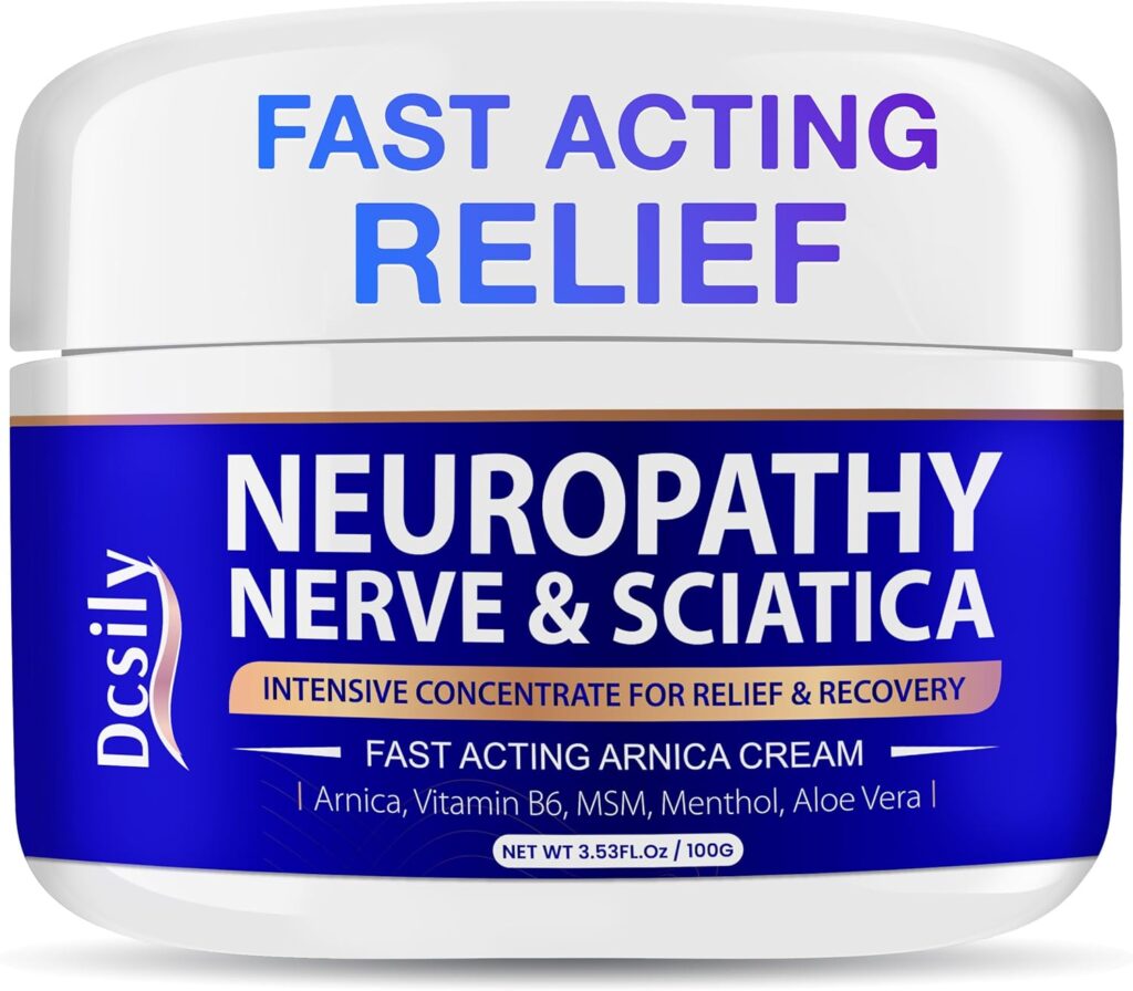 Neuropathy Nerve Relief Cream, Arnica Cream Neuropathy Cream For Nerve  Sciatica, Arnica Gel for Nerves, Hands, Feet, Legs, Back, Neck - Neuropathy Cream With Arnica, Vitamin B6, MSM, Menthol, Aloe