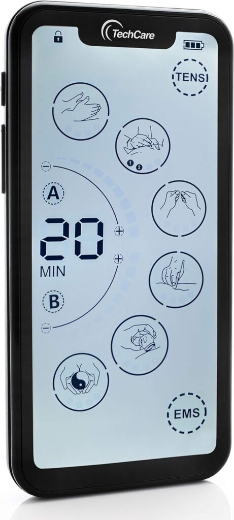 Tens Unit Muscle Stimulator 24 Massage Mode Tens EMS Machine Device Touchscreen Massager Intensity Deep Tissue Shoulder Pain Relief Sciatica Tendonitis Plantar Fasciitis